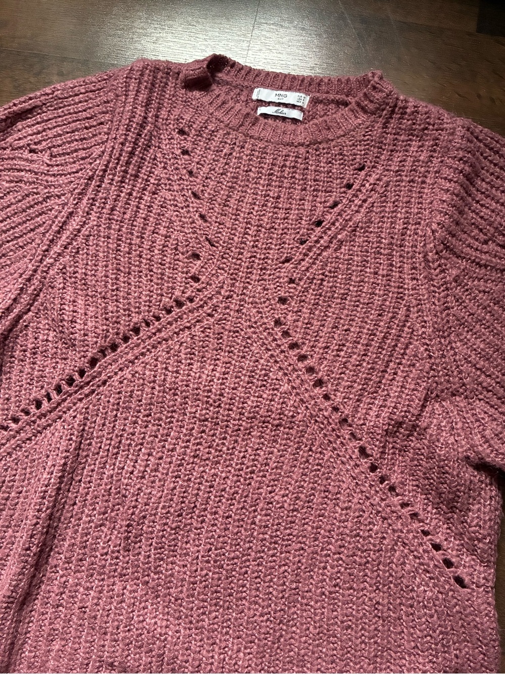 Rose Mohair Knit Sweater